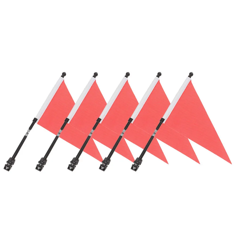 5Sets Bike Handlebar Safety Flag Bright Portable Cycling Flag for Bicycles Trailer Outdoor Riding Gear