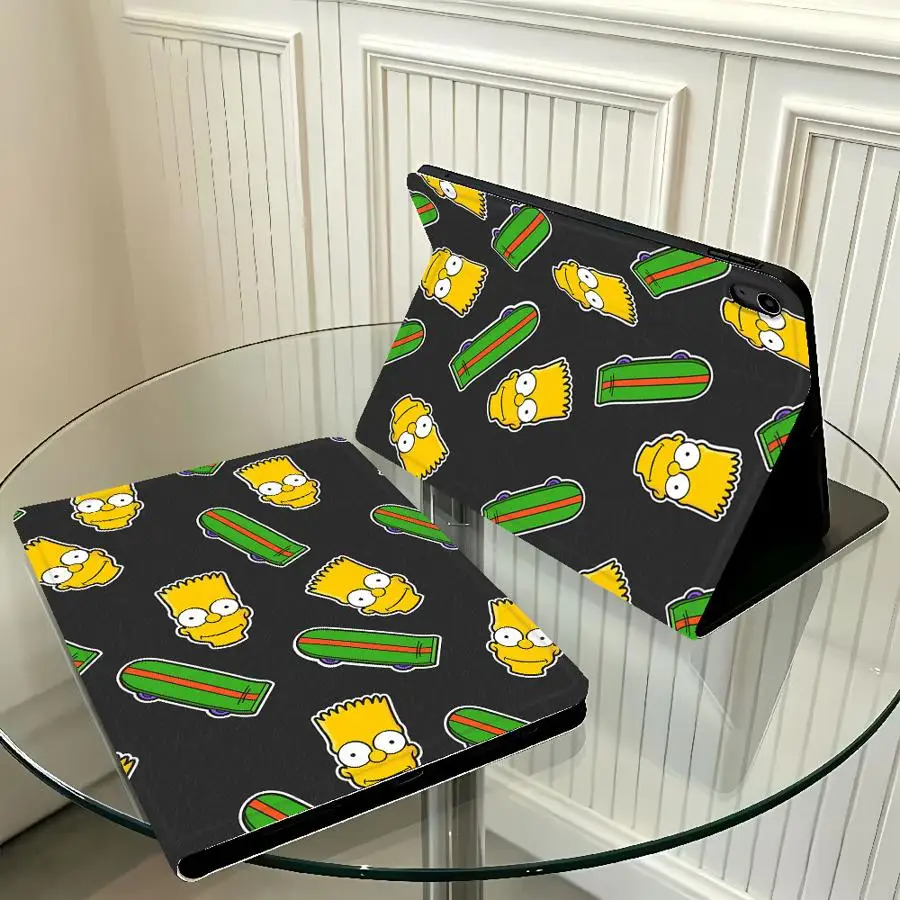 Anime S-Simpsons with Pencil Slot Case for Apple iPad Pro11 13 10th 7/8/9th Air 11 13 M4 M3 M2 A16 2026