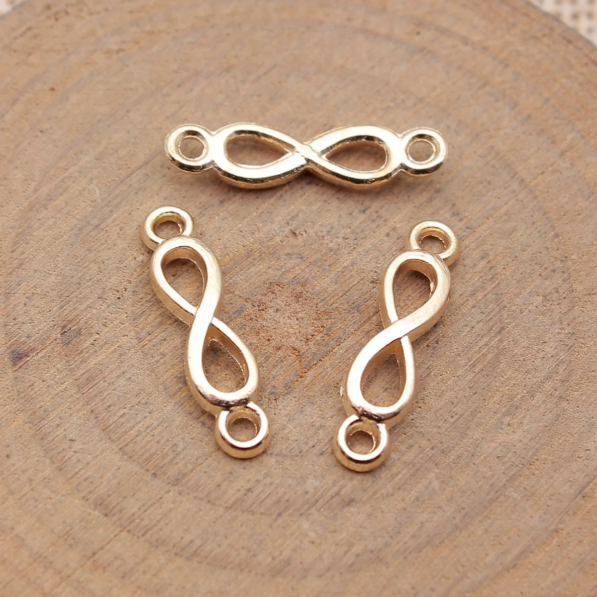 Conector con Símbolo de Infinito, Abalorio Hueco para Parejas, Corazón Vintage, Accesorios DIY para Hacer Pulseras y Collares de Joyería