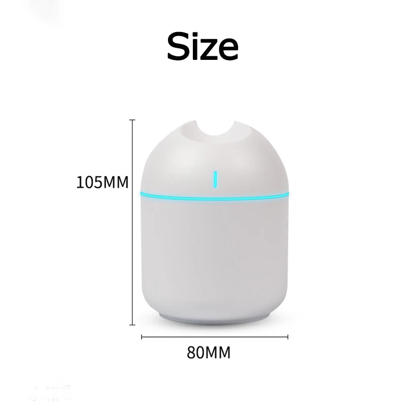 Electric Humidifier Mini Ultrasonic Air Purifier LED Lamp USB Essential Oil Diffuser Car Home Purifier Aroma Anion Mist Maker