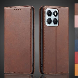 Magnetic attraction Leather Case for Huawei Honor X8b Holster Flip Cover Case Honor X8b Wallet Phone Bags Capa Fundas Coque