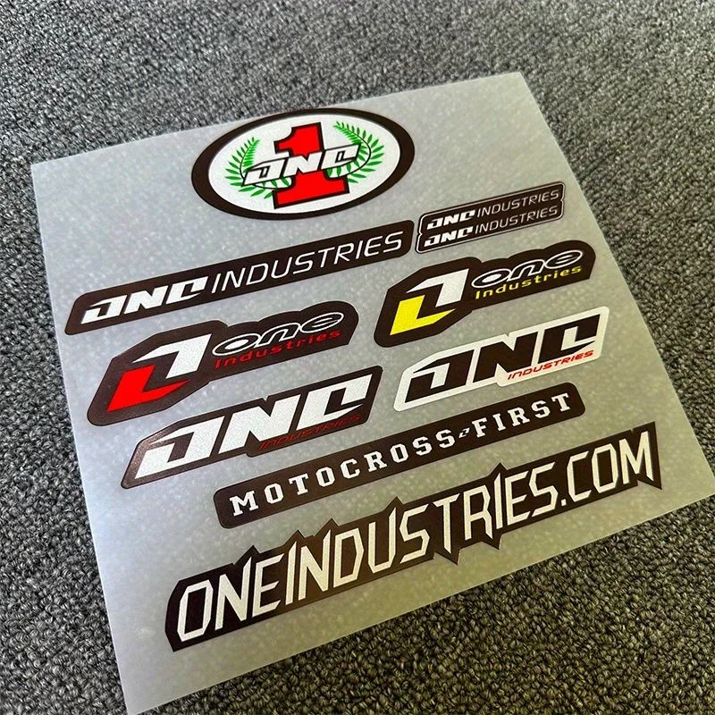1SET "One Industries" Auto Moto Sticker Pack, Motocross Themed Decals for Motorcycle, Exterior Customization Accessory