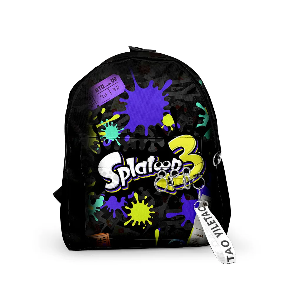 

Splatoon 3 Backpack Unique Schoolbag 2023 New Game Travel Bag Harajuku Daypacks TV Show Rucksack Zipper Bags