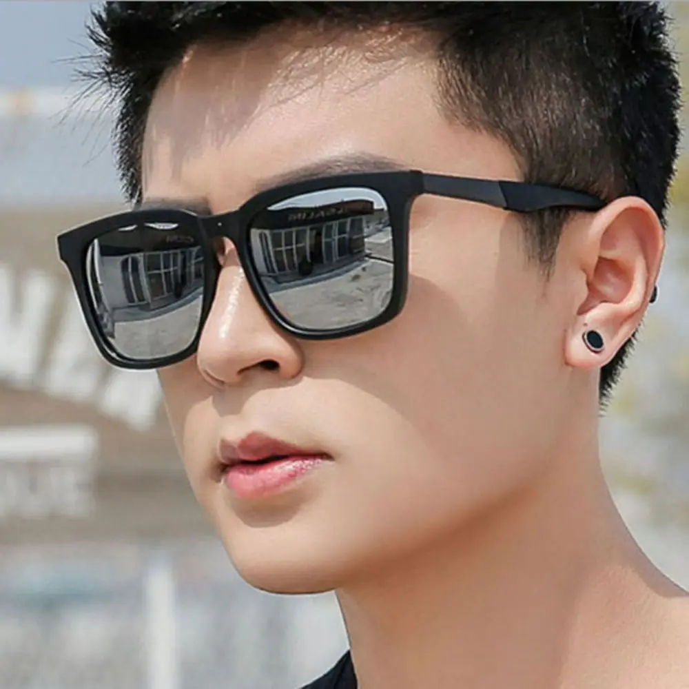 

Unisex Square Frame Sunglasses Plastic UV400 Protection Black Shades Fashionable Stylish Sunglasses