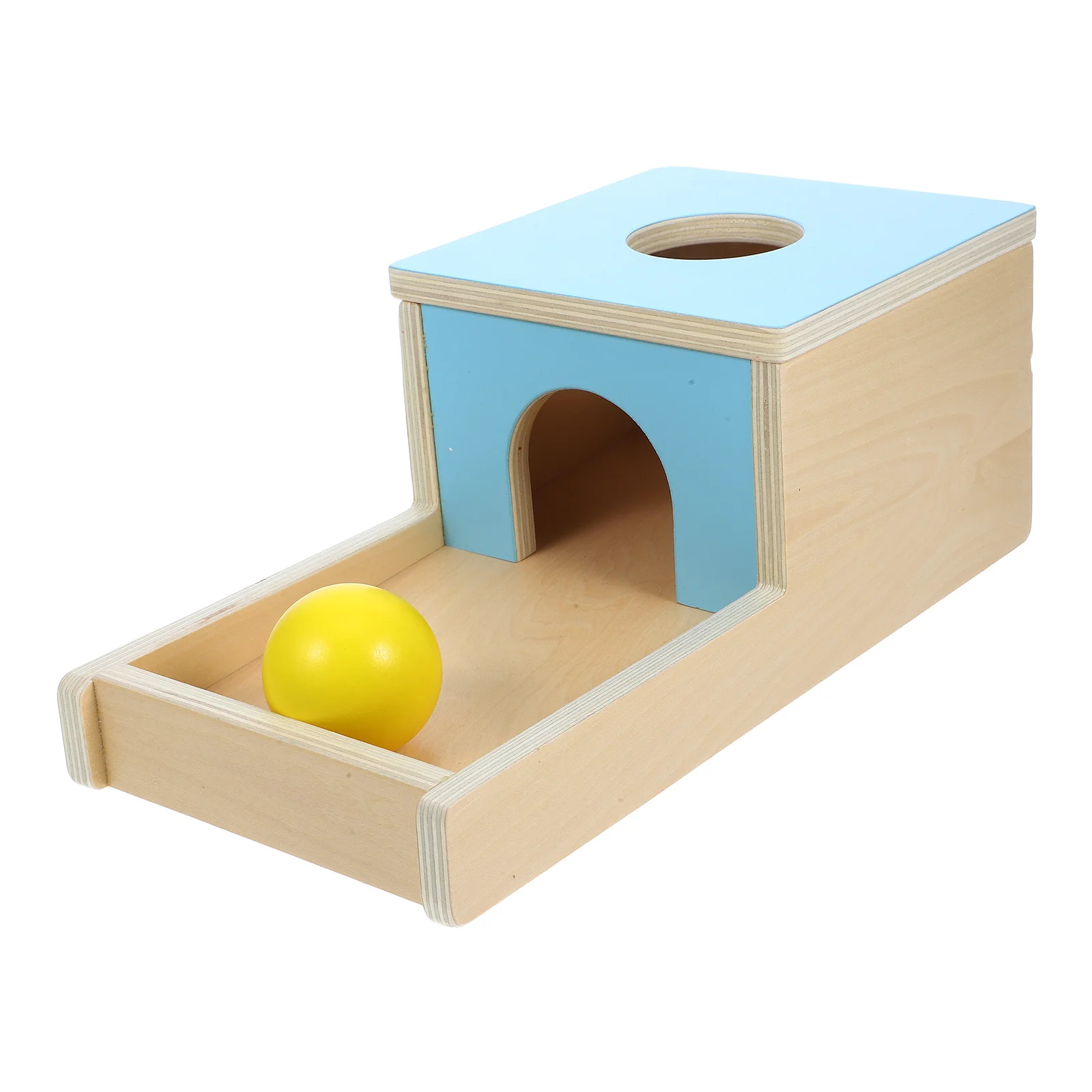 Holz Kinder Sensorisches Spielzeug Baby Kognitives Spielzeug Himmelblau 1 Set Feinmotorik Box Kleinkind Früh