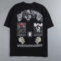 DARCSPORT Wolf Head T-shirt Summer City Fitness Training Sports Loose Casual Crewneck Men's T-shirt Couples Pure Cotton