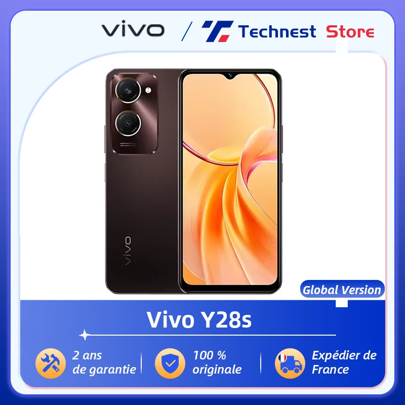 Global Version Vivo Y28s 5G Smartphone 50MP HD Main Camera Dimensity 6300 CPU 5000mAh Battery 6.56inches 90Hz Display