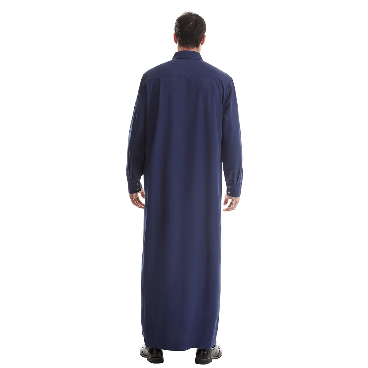 メンズ長袖イスラム教徒のローブ、サウジアバヤアラビックトーブjubba thoub dubai daffah kaftan中東Islam thawb jubba caftan