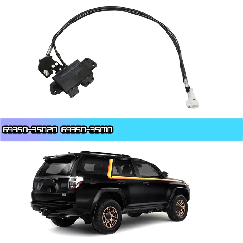 

1 PCS Back Hatch Door Lock Assembly 69350-35020 69350-35010 Black Metal+ABS For Toyota 4Runner 1998-2002