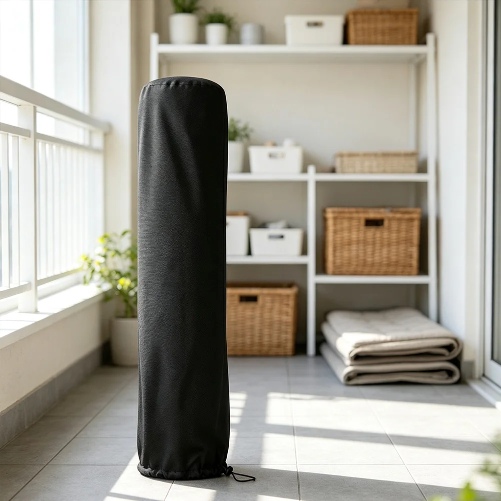 Black Tower For Fan Cover 13x42 Inch Polyester Dust For Proof Protector For Indoor For Air Quality Fans Outdoor Storage Shield