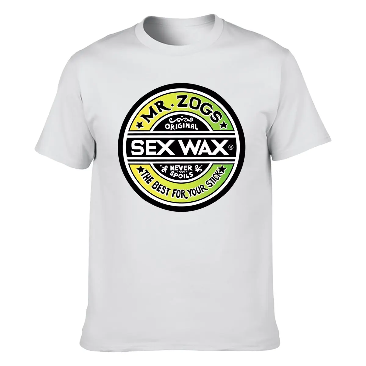 Short Sleeve Fade White Sex Wax Mr Zogs Surf Shirt tshirt men clothing graphic t shirts oversized t shirt harajuku tops