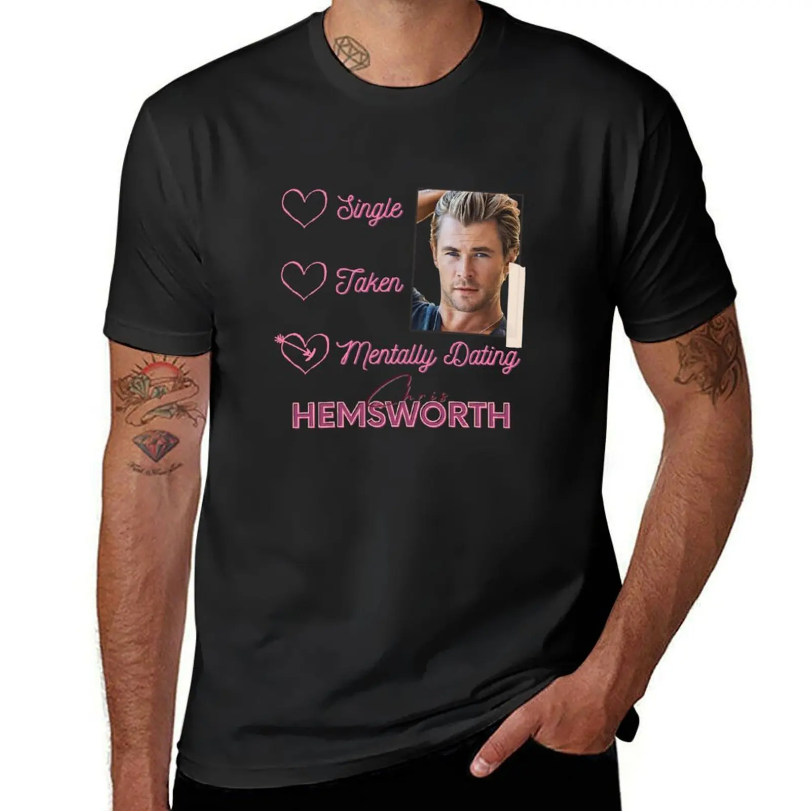 

Mentally Dating Chris Hemsworth T-Shirt quick drying graphic t shirts Blouse black t shirts for men