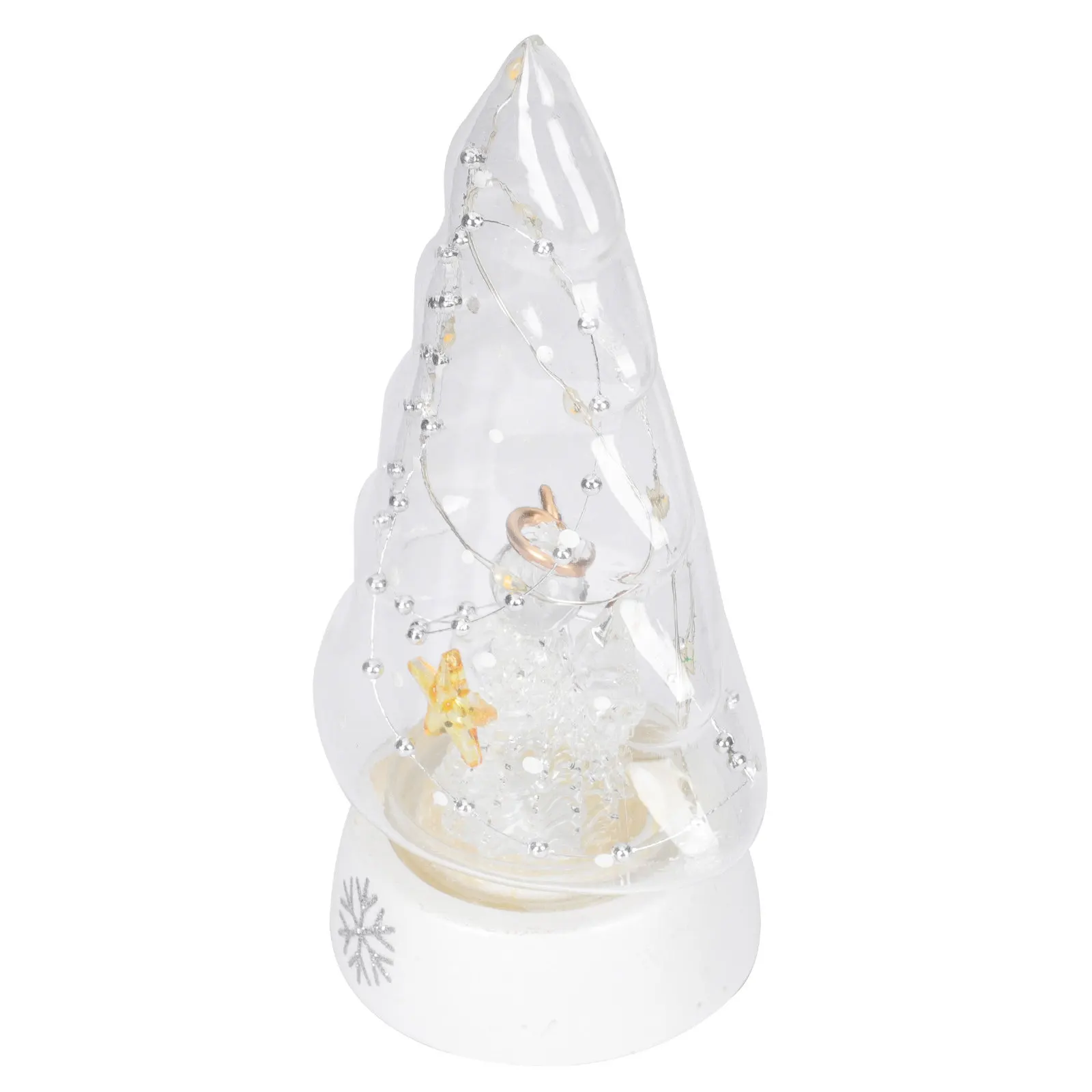 Glass Night Lamp Warm Glow Compact Desktop Light Space Saving Luminous Home Decor
