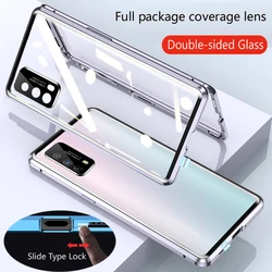 Full Protection Metal Magnetic Double Sided Glass Snap Lock Phone Case For Vivo V40 V30 Pro V29 Lite 5G V27e Lens Cover Cases