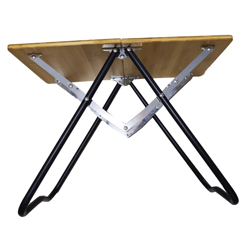 Mesa plegable de bambú para exteriores, escritorio portátil ligero de aleación de aluminio, mesa de Picnic para acampar al aire libre