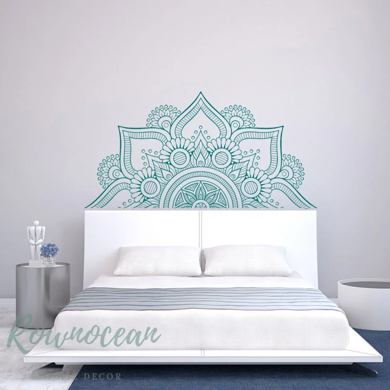 Creative Mural A Half Mandala Wall Sticker Vinyl Art Home Decor Living Room Bedroom Hallway Ornament Boho Style Yoga Decals G051