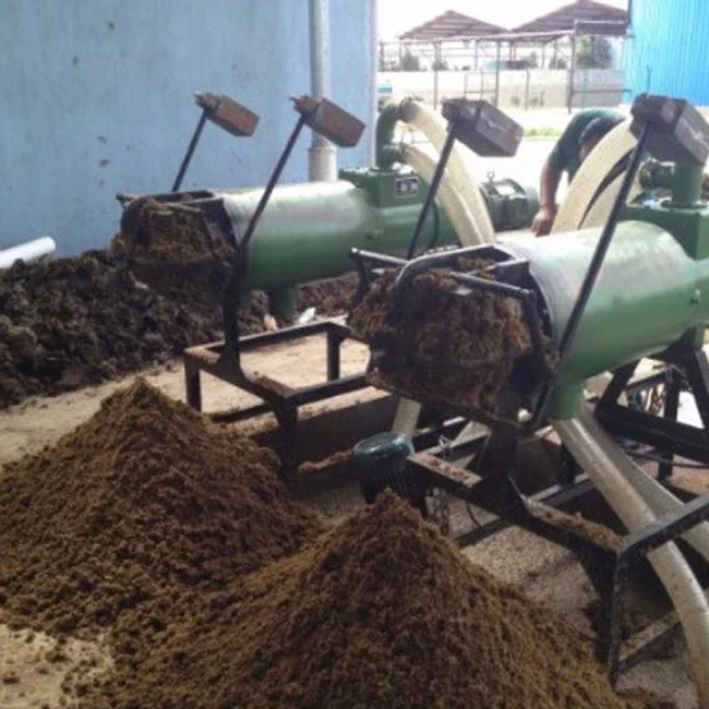 cheap price screw press cow dung manure dewatering machine