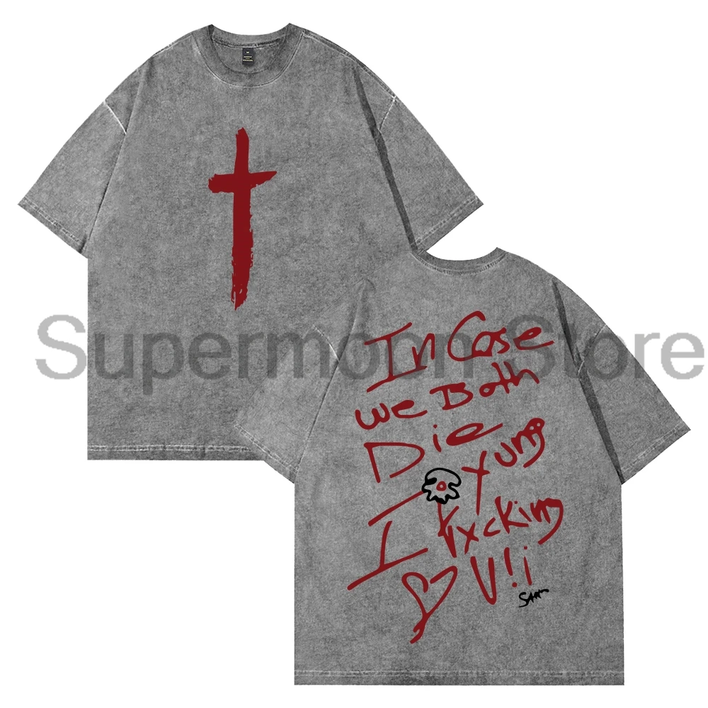 

Saint Jhn T-shirt 2025 Festival Season Tour Crewneck Short Sleeve Cotton Washed Tee Women Men Streetwear Tops