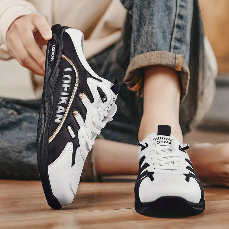 

2025 Новые мужские летние тапочки, мужские модные мужские повседневные туфли на плоской подошве, обувь с мягкой подошвой, мужские кроссовки Zapatos De Hombre