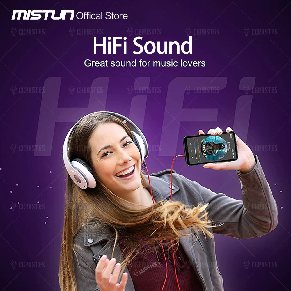 Bluetooth MP3 MP4 Player com tela de toque completa, alto-falante embutido, som sem perda, 1080p, vídeo, FM, rádio, MP5, 16GB, 4,0"