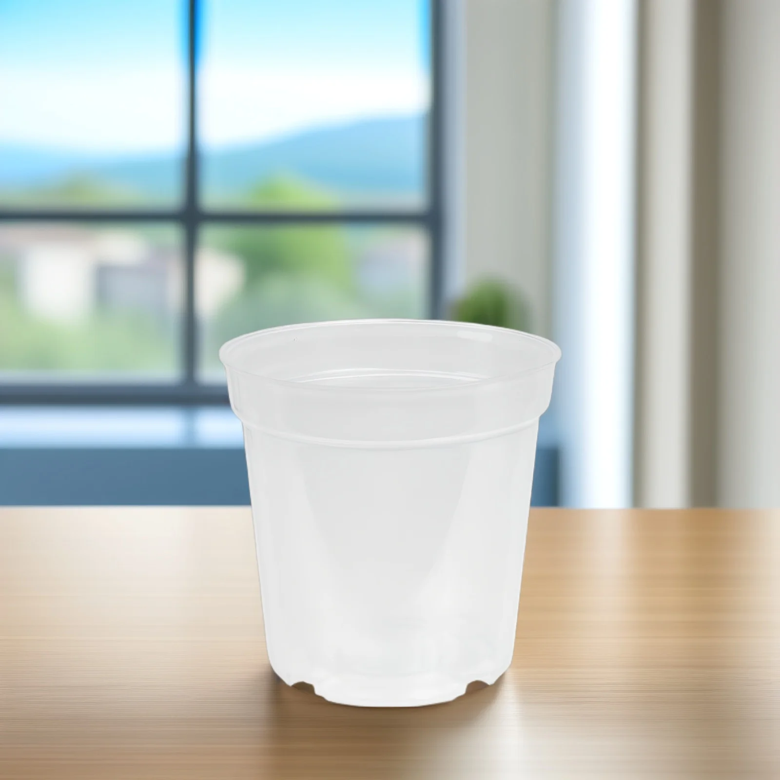 

5pcs Transparent Flower Pots Plastic Gardening Nursery Containers Warmth Clear Orchid Planter Small Plants