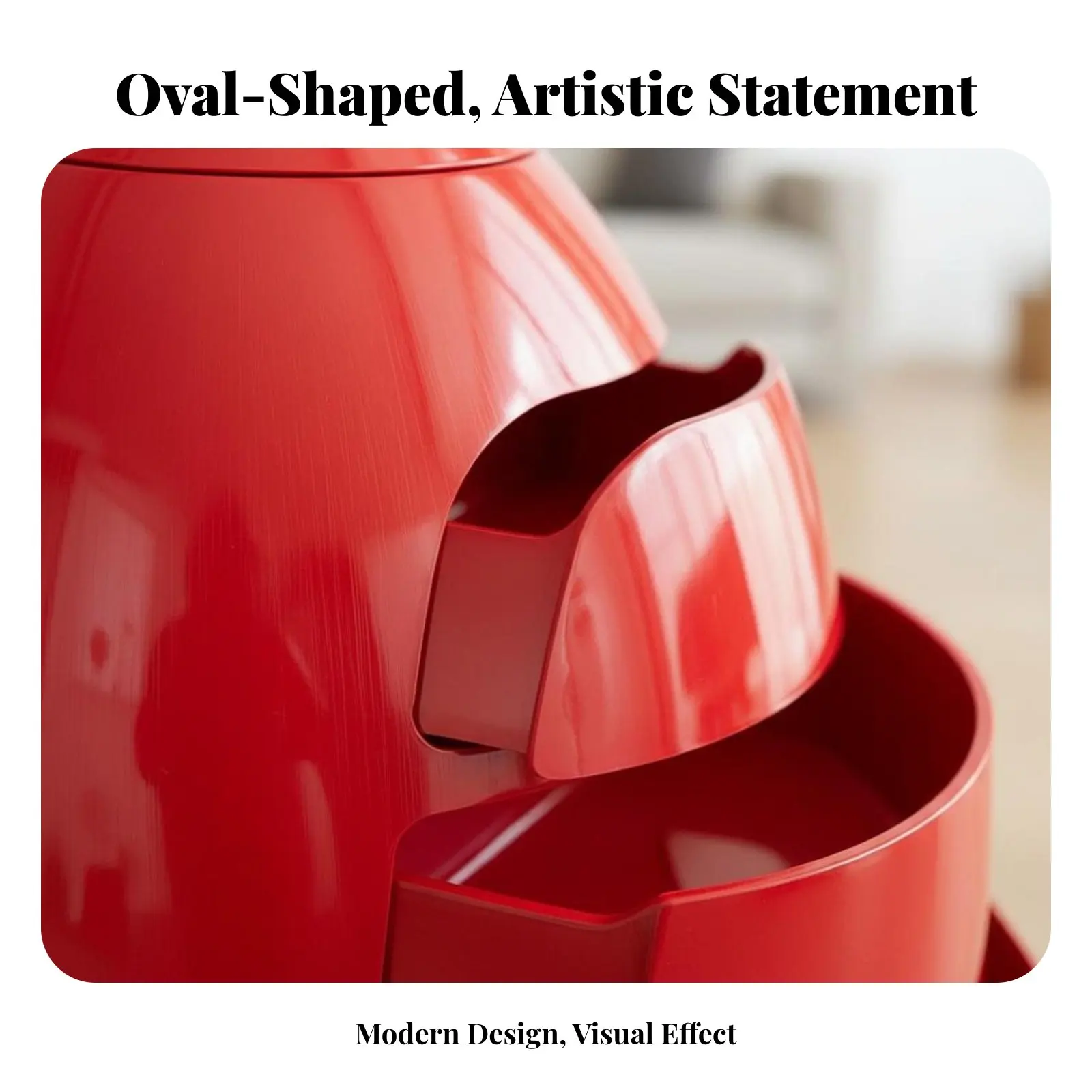 

Oval-Shaped Cabinet Space-Saving Multi-Compartment Holder Multiple Pockets and Tiers Easy to Install for Seniors, Bedroom