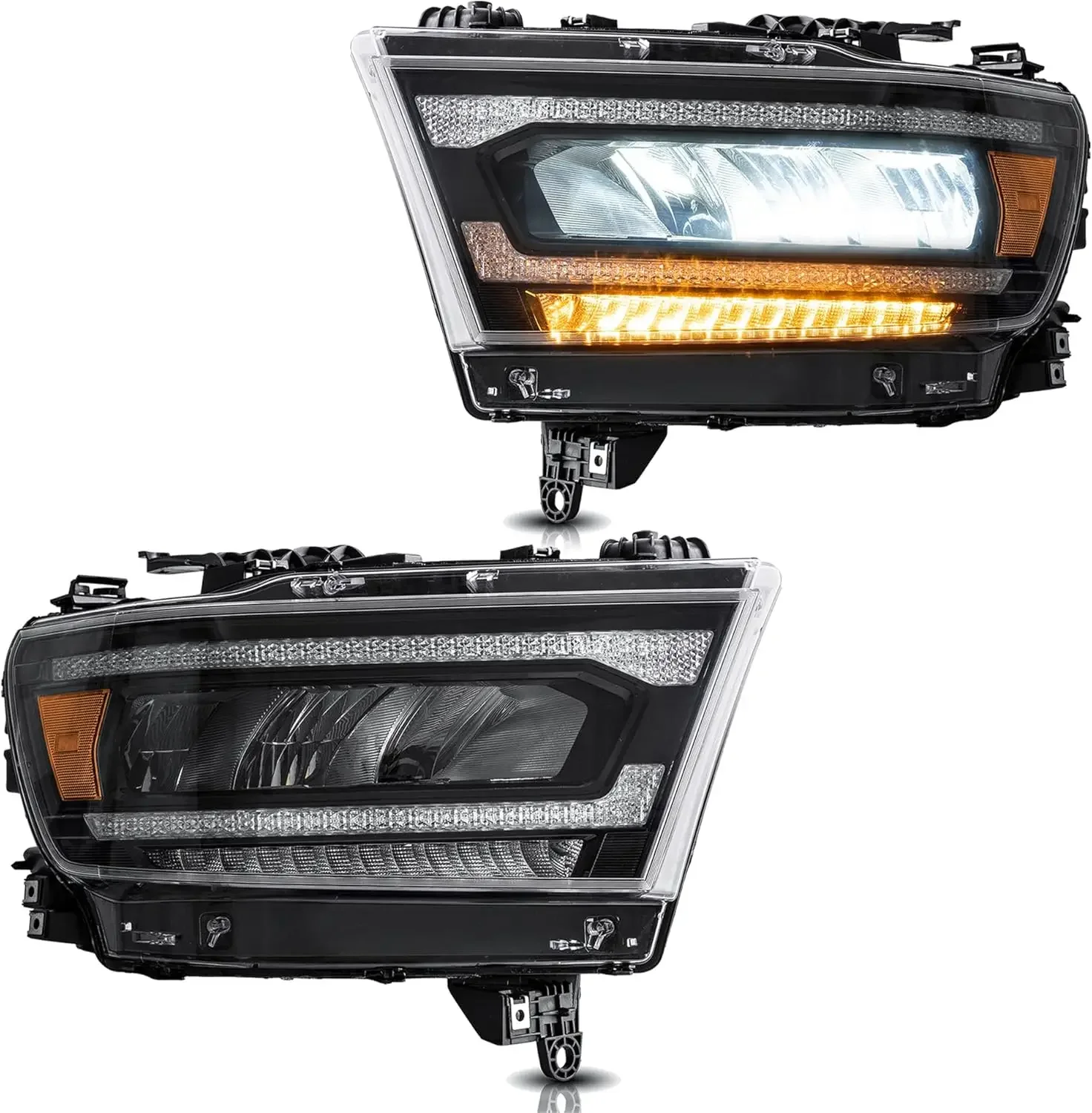 Led Headlights Compatible with 2019-2022 Dodge Ram 1500 Tradesman& HFE, Bighorn, Laramie, Rebel(NOT FIT Classic & TRX) w/R