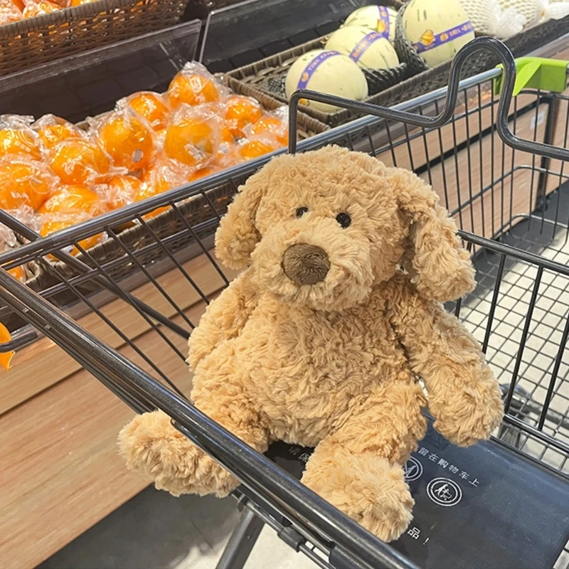 

Soft Sitting Dog Plush Toy Realistic Yellow Dog Stuffed Animal With PP Cotton For Kids Adult Companion Room Decoration 24BE