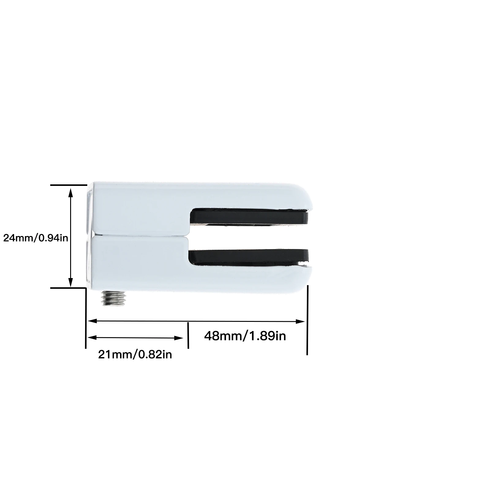 8Pcs White Glass Clamps Fit 8-10mm Thickness Glass for Parapet Stairs Handrail 304 Stainless Steel Glass Clip Bracket