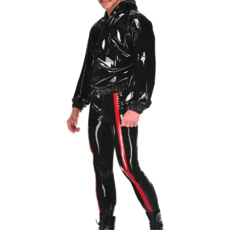

Latex Gummi Bodysuit Latexanzug Uniform Black Schwarz Shiny 0.4mm Size S-XXL