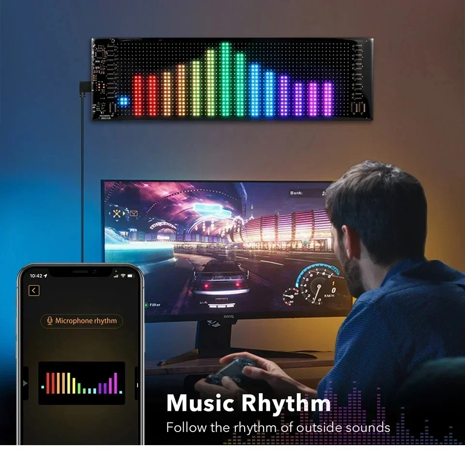 ป้ายไฟ LED แบบตั้งโปรแกรมได้ จอแสดงผล LED Matrix Pixel Panel แบบยืดหยุ่น RGB สำหรับรถยนต์ แสดงข้อความเลื่อน อนิเมชั่น เตือนความจำสำหรับร้านค้า
