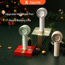 JISULIFE Mini Portable Fan Powerful Trubo Rechargeable Bladeless Fans Ultra-quiet Personal Hand Fan Small Pocket Hand-held Fan