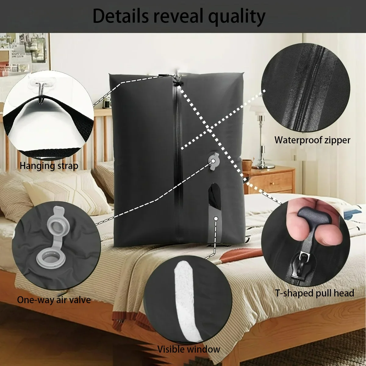 Professional Luggage Vacuum Compression Bag Clothing Waterproof And Dustproof Air Bag Storage Compression Bag With Air Pump
