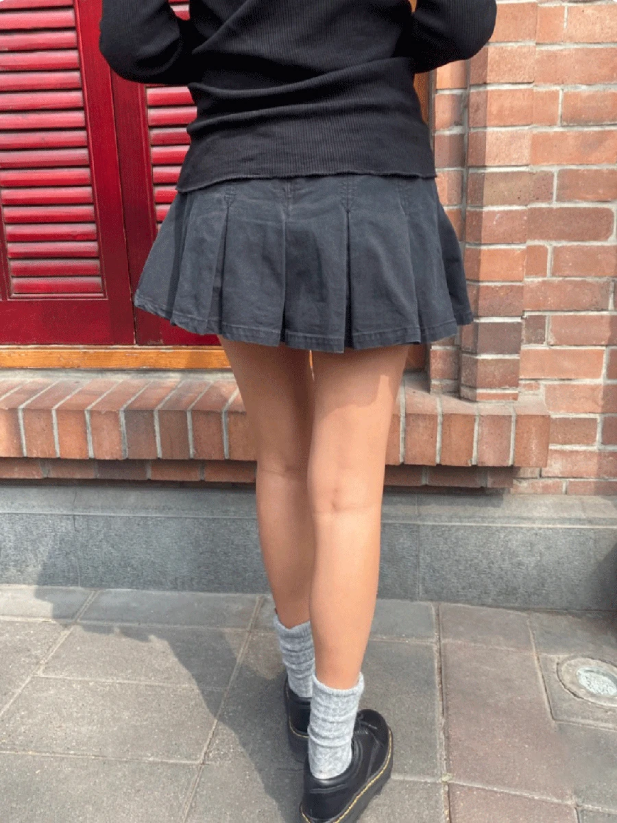 Vintage Sexy taille basse jupes plissées été nouveau noir coton a-ligne Shorts jupes femmes américain Streetwear solide Denim Faldas
