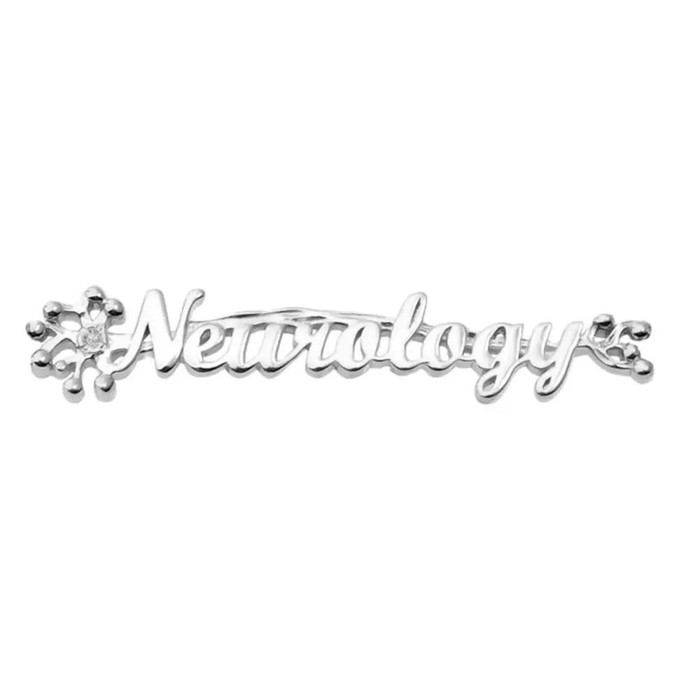 Fashion Medical Neurons Brooch Enamel Pin Nurse Neurologist Anatomical Gift Jewelry Silver Plated Brooches for Women Men Gift