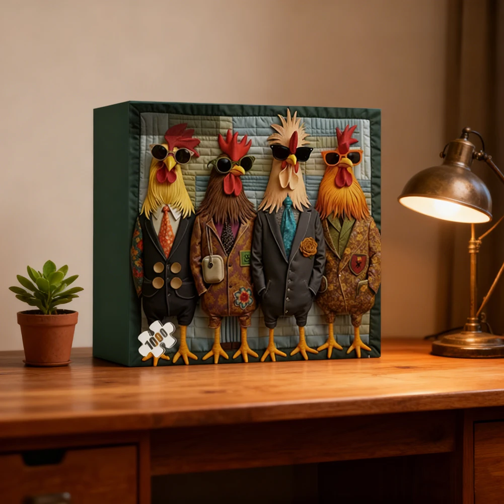 أحجية الصور المقطوعة على شكل الديك مكونة من 1000 قطعة للبالغين، تصميم فريد من نوعه لتوفر متعة لا نهاية لها. تسليط الضوء على جمع العطلة #1