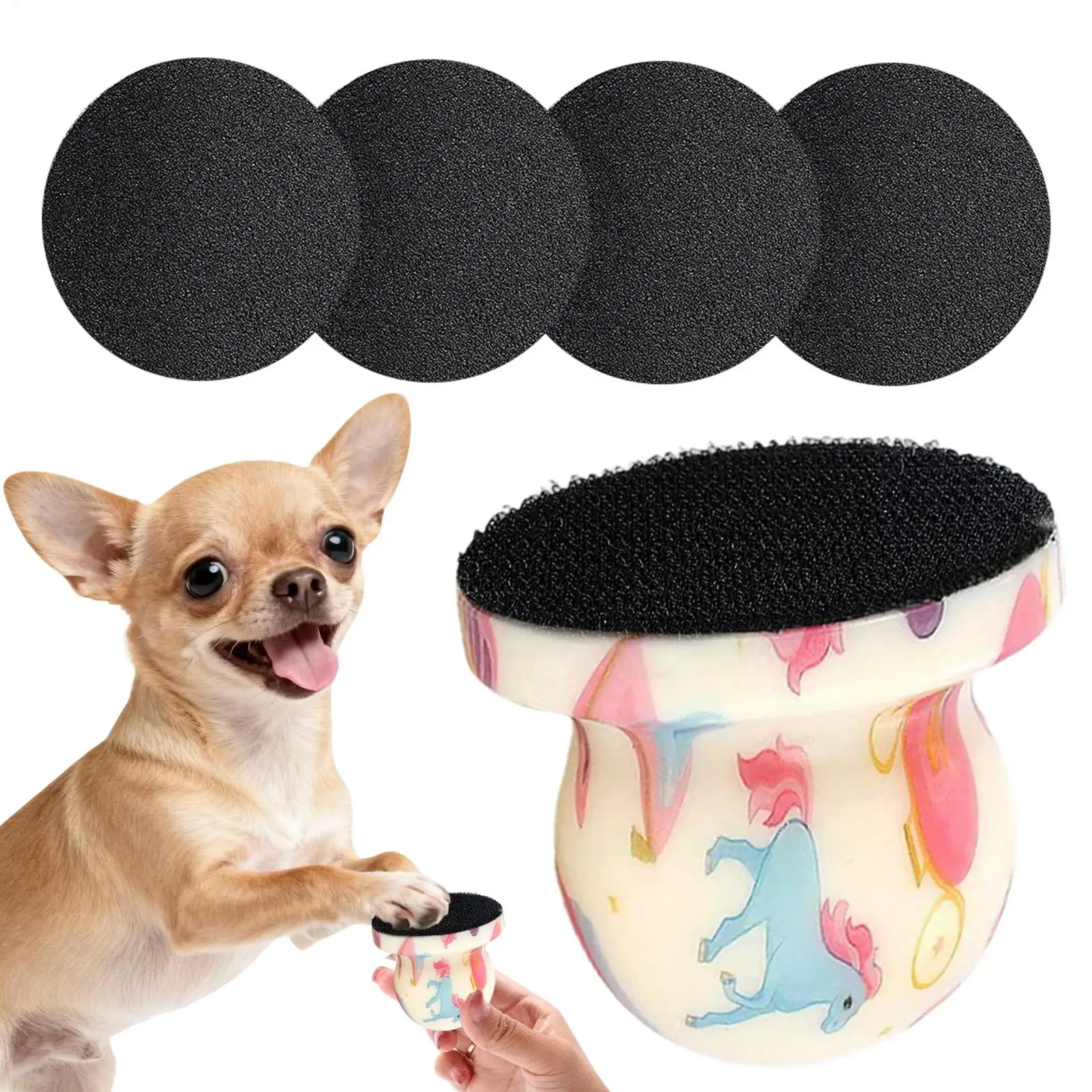 Pet Nail File Dogs with 4 Replaceable Sandpaper pad Grooming Tool Cat Nail File Scratch Pad Pet Grooming Trimming Grinding
