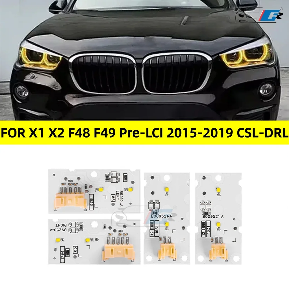 

Yellow Daytime Driving LED Angel Eye Light Board for X1 F48 F49 Pre-facelift 2016-2019 Xenon Headlight 63117428789 63117428791