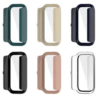 Suitable for Xiaomi Wristbands 9/Redmi Wristbands 3 Tempered Glass+integrated Protective Case Full Cover Screen Protector Film