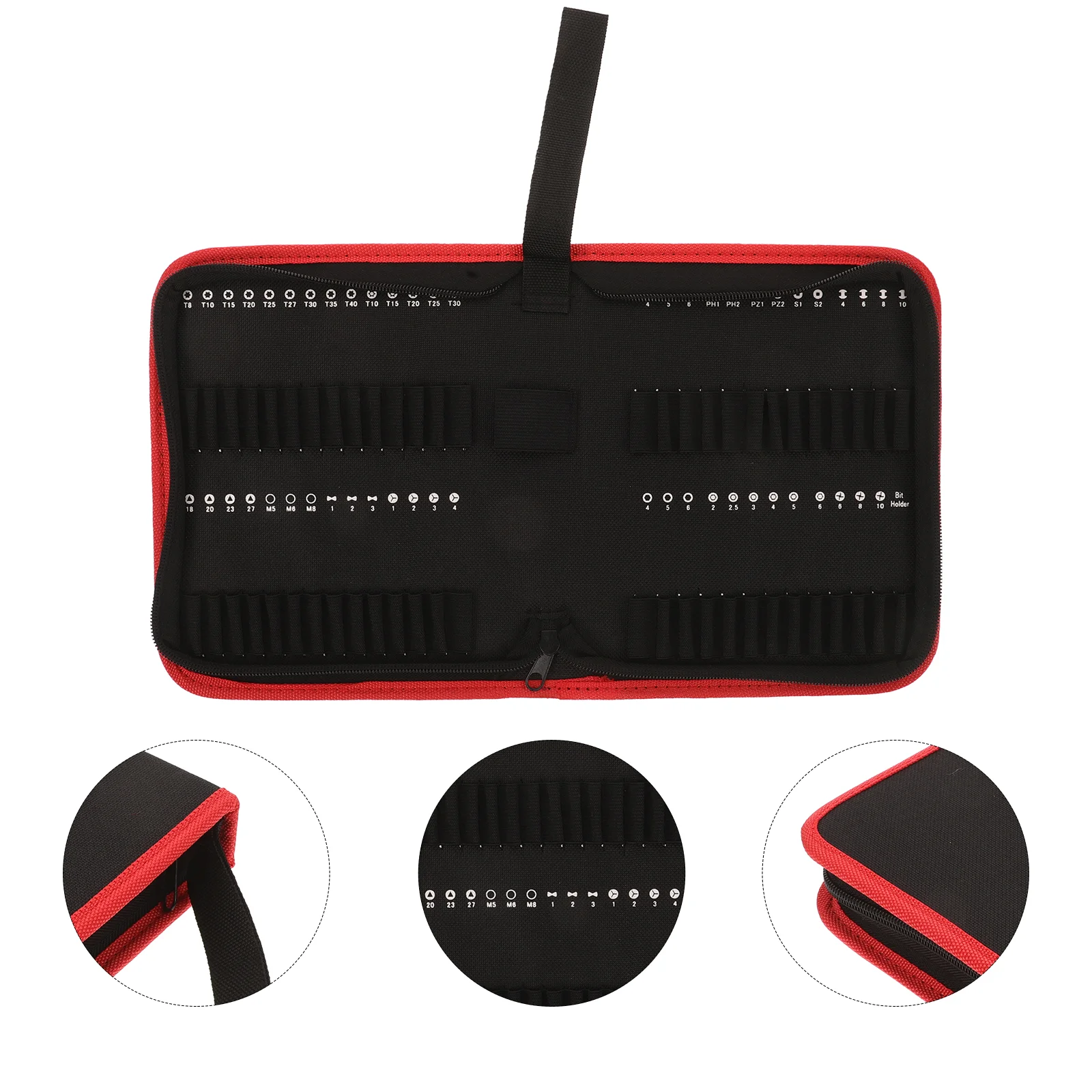 

55 Piece Bit Storage Bag Oxford Cloth Tool Pouch Heavy Duty ganizer Large Capacity Zipper Utility Bags Handled