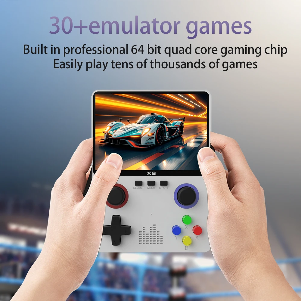 وحدة تحكم ألعاب محمولة ريترو جديدة X6 - شاشة IPS مقاس 3.5 بوصة + عصا تحكم مزدوجة | 11 جهاز محاكاة (GBA/FC/MD) للأطفال والكبار #6