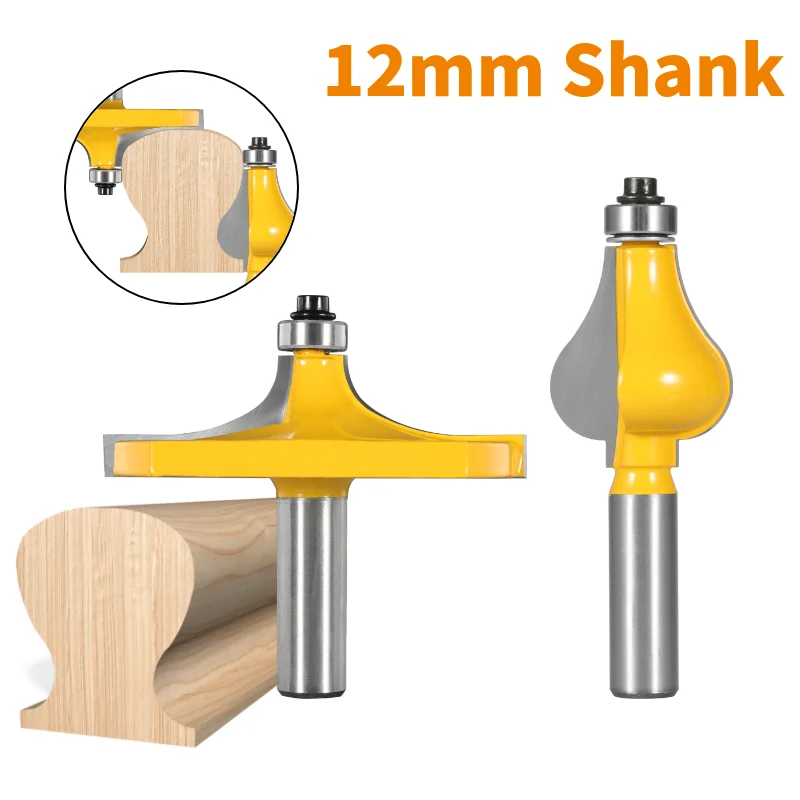 

For Wood Bit Face Mill 2PCS Armrest Mill Handrail Router Bits Set Carbide Cutters Woodworking Milling Cutter