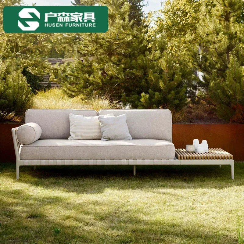 Outdoor furniture Nordic rattan sofa single balcony outdoor garden outdoor leisure sofa combination