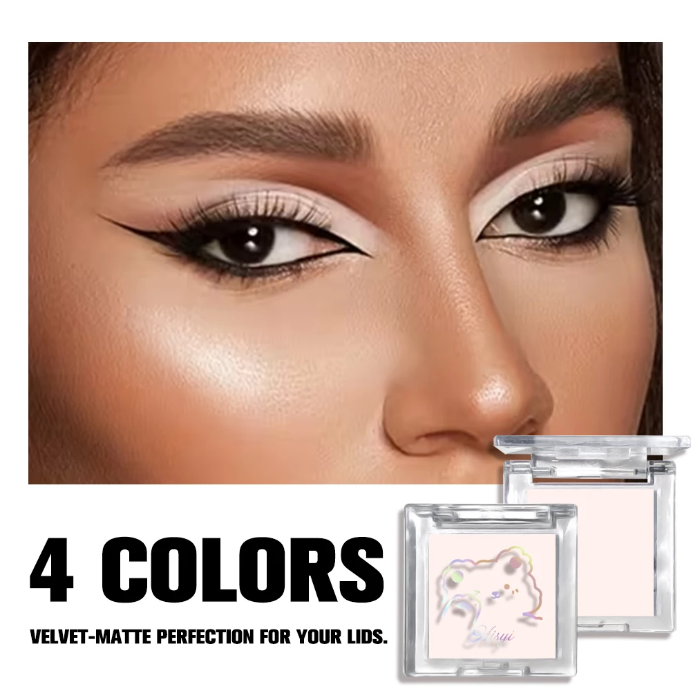 Langdurige matte highlights met oogschaduwbakje - Glanzende glitter voor natuurlijke contouren van alle huidtinten, oranje en wit