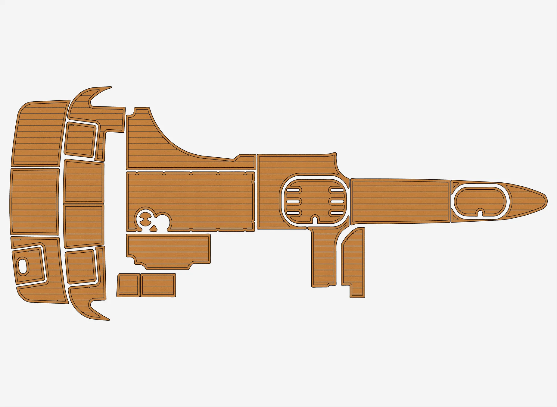 

2000-2005 Four Winns 280 Horizon 1/4" 6mm EVA foam Non-Slip PVC Teak Decking marine Mat seadek aqua carpet Marine Floor