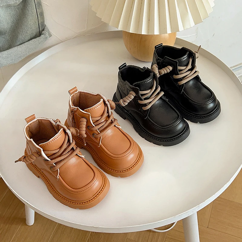 

Fashion 2025 Winter New Kids High quality and hot selling Thick Soled Boot Comfort Girls' Ankle Boots Simple Snow Boots