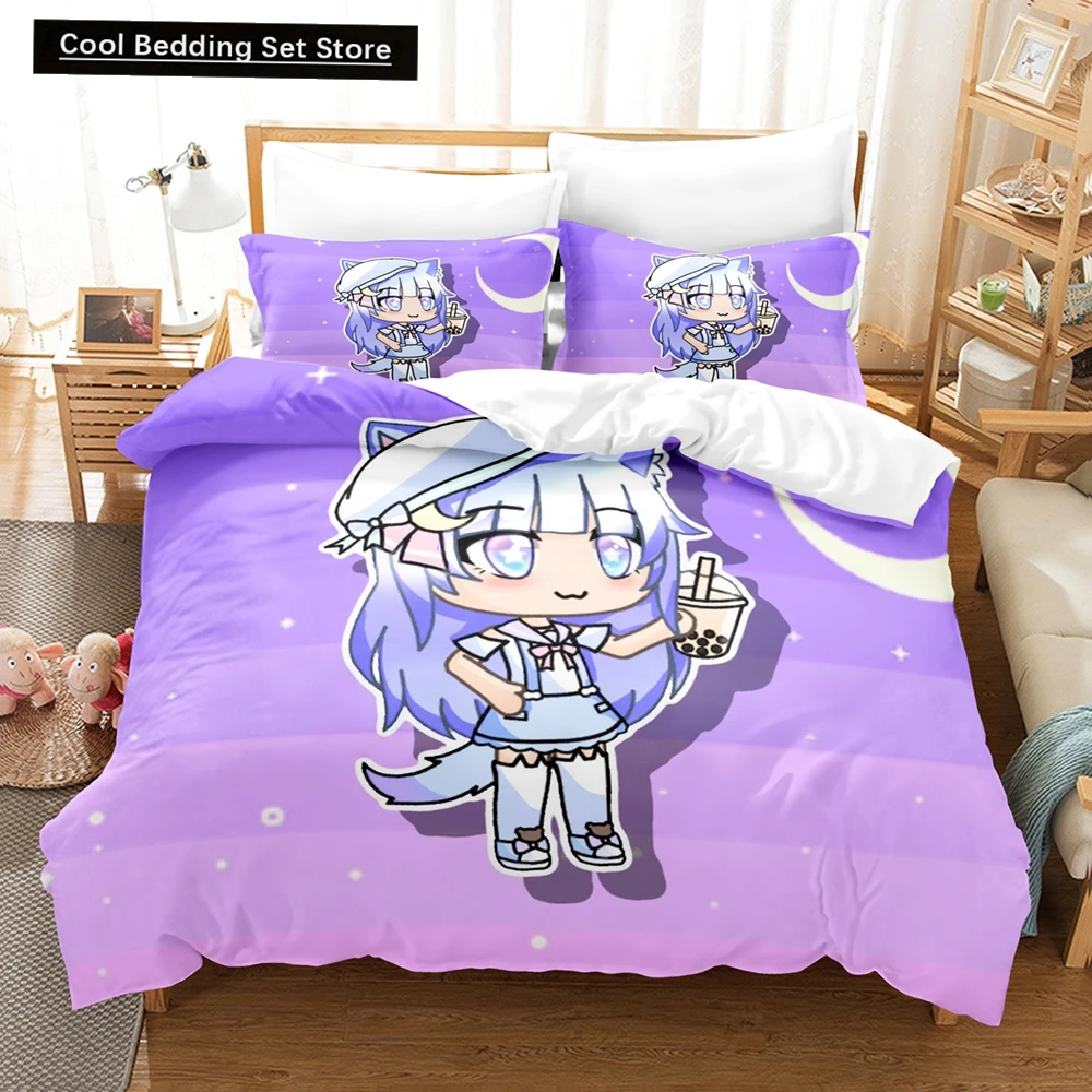 

3D Anime The Gacha Girl Bedding Sets Duvet Cover Set With Pillowcase Twin Full Queen King Bedclothes Bed Linen For Home Textiles