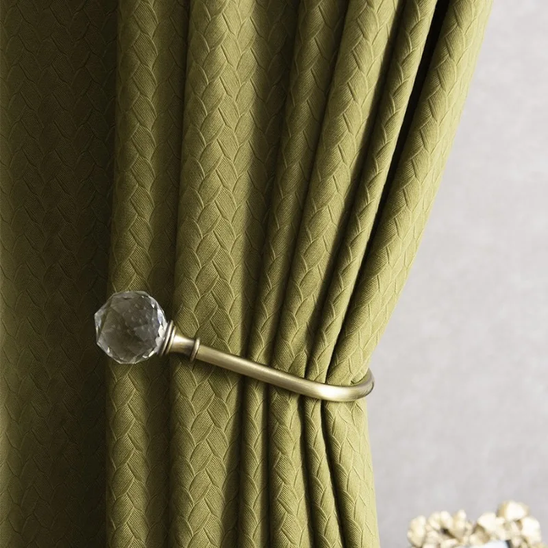 

Blackout Custom Size French Retro Nanyang American Light Luxury Curtains for Living Dining Room Bedroom Window Decor Modern