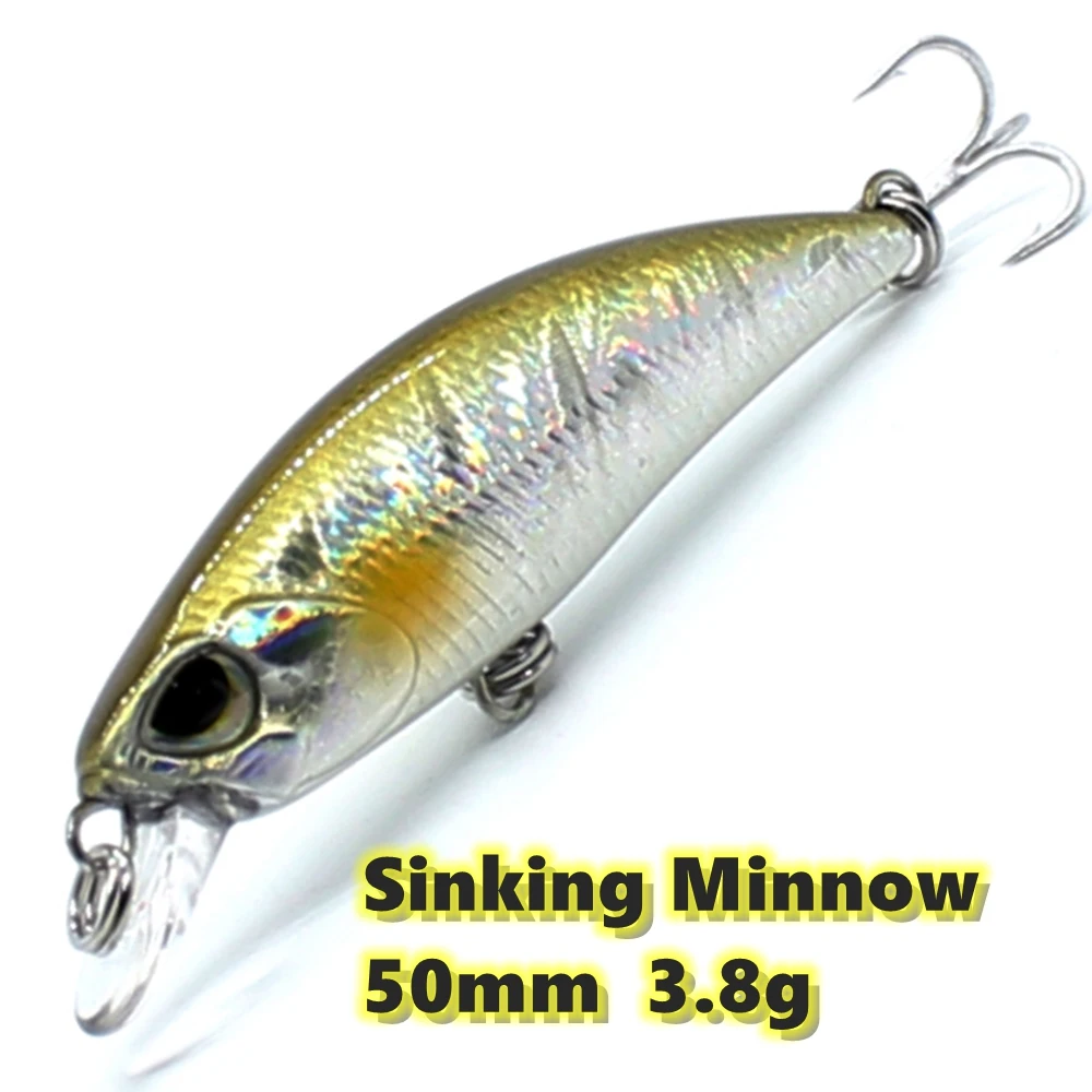 Small Sinking Wobbler Jerkbait 50mm 3.7g Hard Bait Minnow Lure For Inshore Trout Bass Rock Boat Fishing Fresh Saltwater Tackle