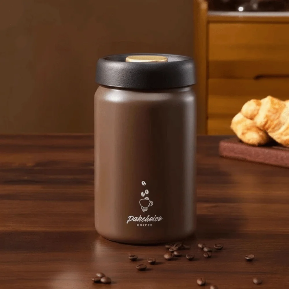 Stainless Steel Vacuum Coffee Container Thickened Keep Fresh Food Storage Jar Moisture-Proof Rust-proof Tea Spice Container Home